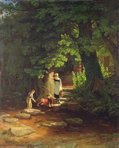 Children by a Brook